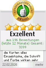 eKomi - The Feedback Company: Schnelle Lieferung, alles liebevoll verpackt, die Gläser sind wunderschön. DANKE ! eKomi - The Feedback Company: Schnelle Lieferung, alles liebevoll verpackt, die Gläser sind wunderschön. DANKE !