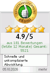 eKomi: aktuelle Kundenbewertung und Kundenstimme
